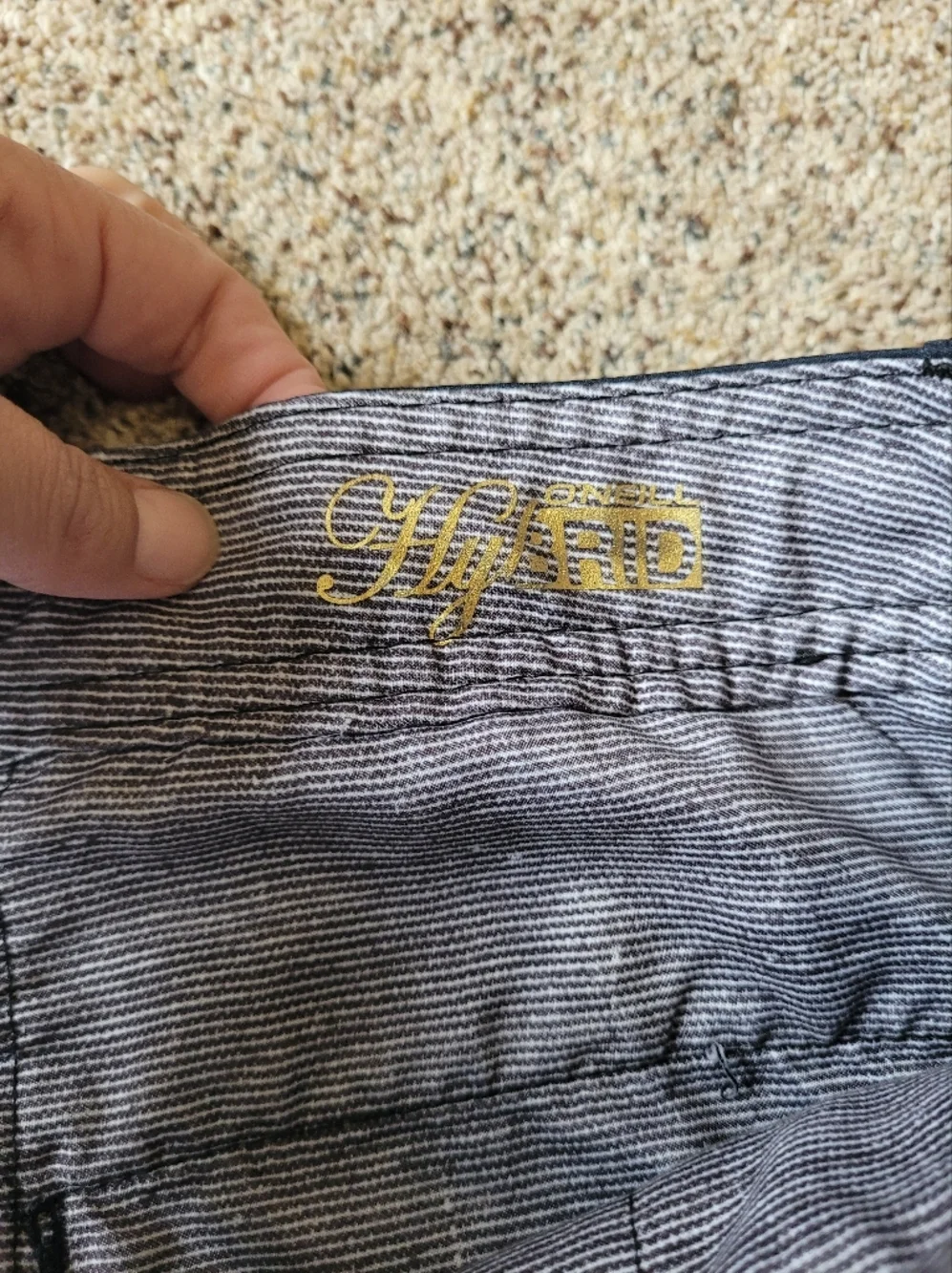 O'neill Hybrid Navy Striped Men's Board Shorts Size 36